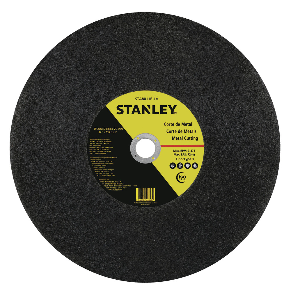 Disco abrasivo de corte Stanley