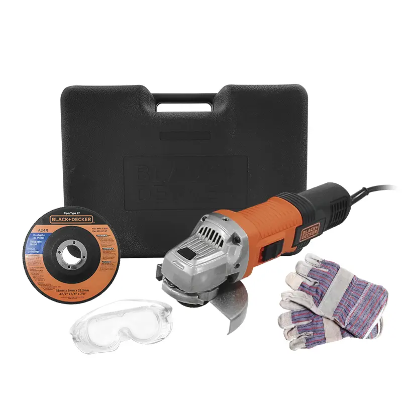 Pulidora Eléctrica 4.1/2 920w + Lentes + Guantes Black & Decker