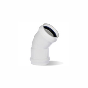Codo 22.5° union mecanica PVC
