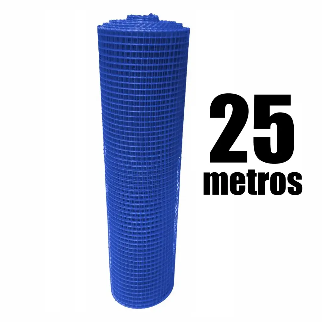 Malla plastica reja 15x15 cuadrada x 25m TGV