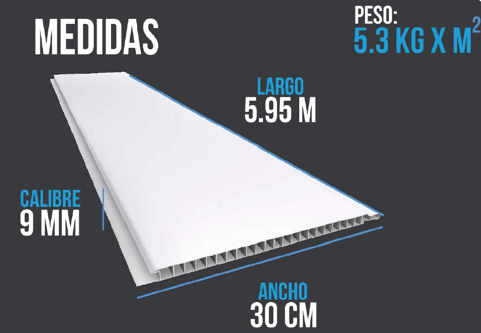 Lamina cielo raso PVC