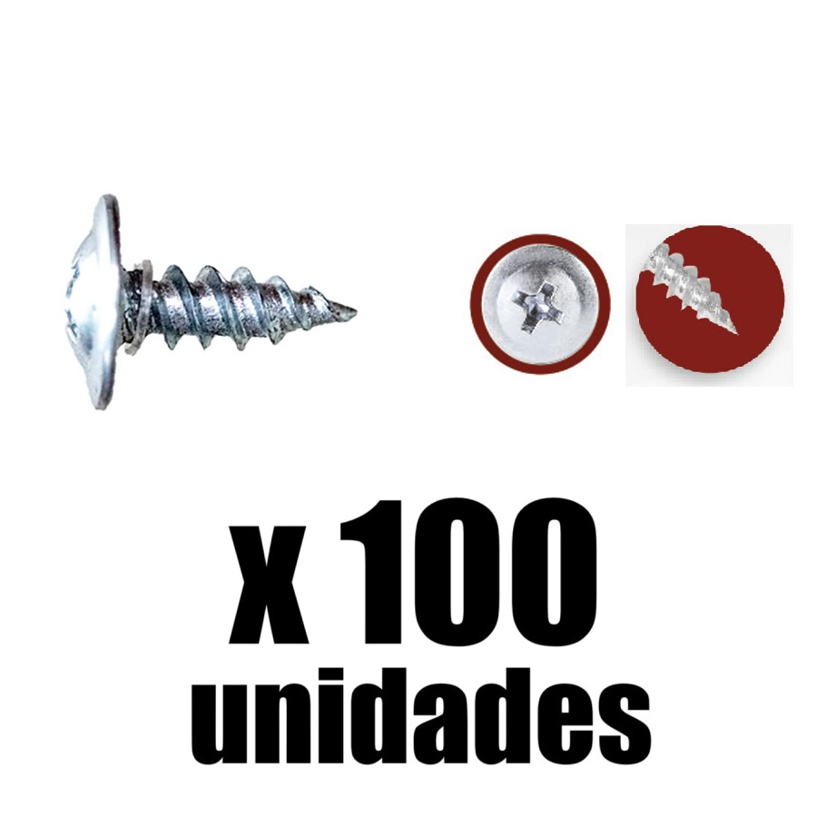 Tornillo Truss Punta Aguda 8 x 100u