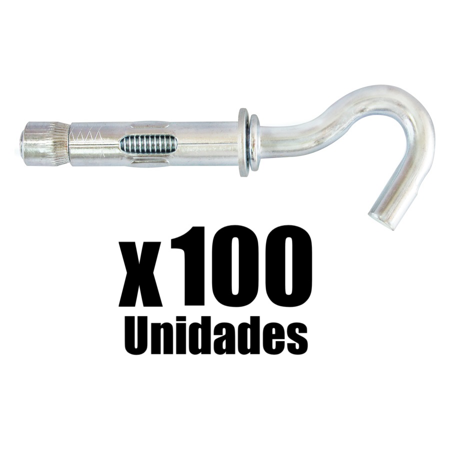 Chazo Anclaje Metalico Abierto CA Mejia x 100u