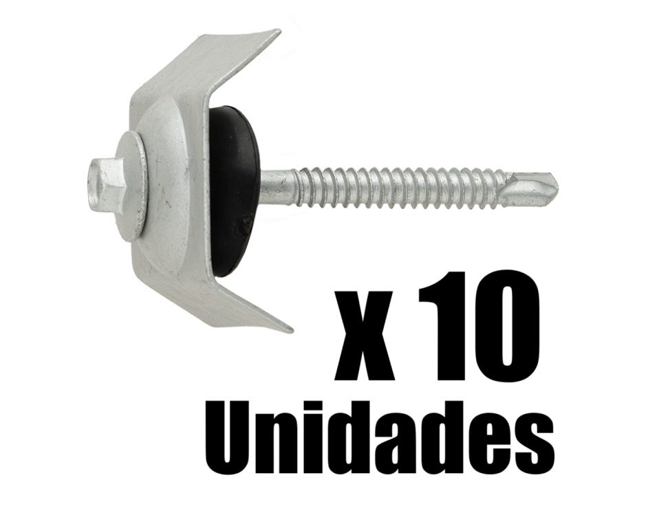 Tornillo Cubierta 14 x 2.5/8 Con Arandela Compuesta Ajover x 10 Und