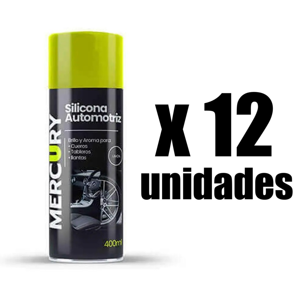 Silicona Aerosol 400ml Mercury X 12 Unds