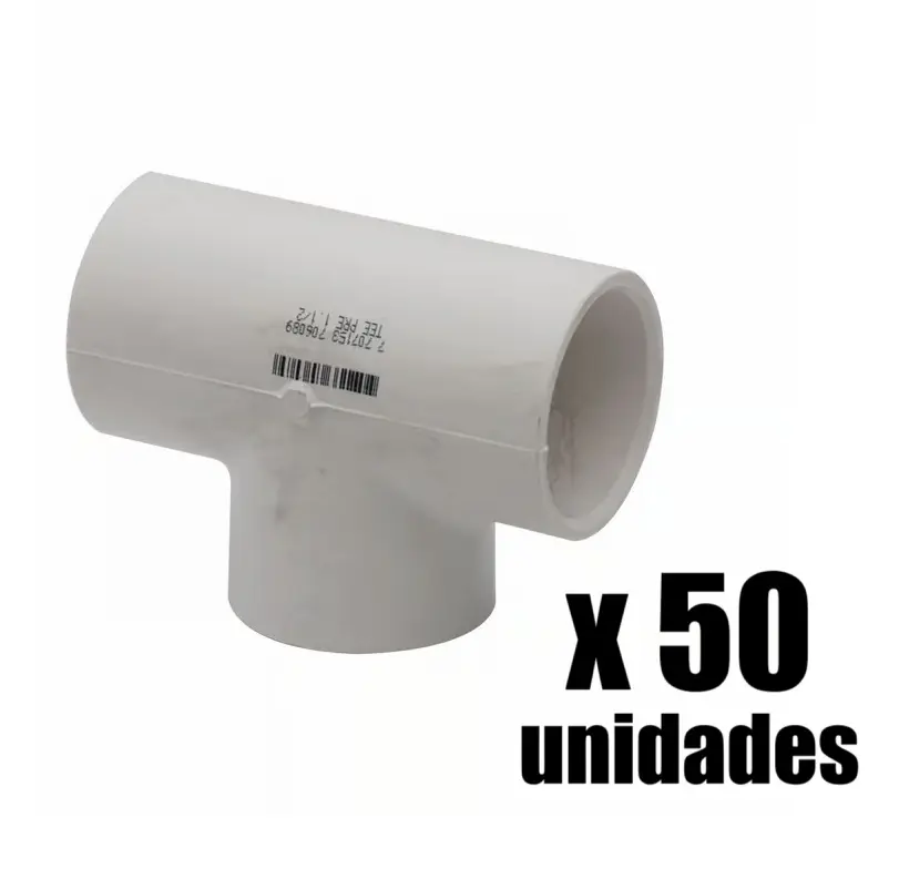 Tee presion PVC 1/2 x 50u