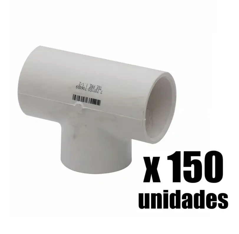 Tee presion PVC 1/2 x 150u