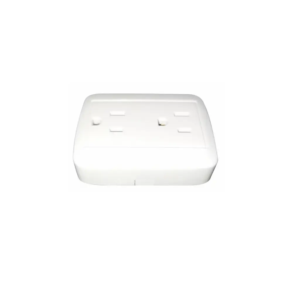 Toma Doble Polo Tierra Sobreponer Basic Blanco Mercury