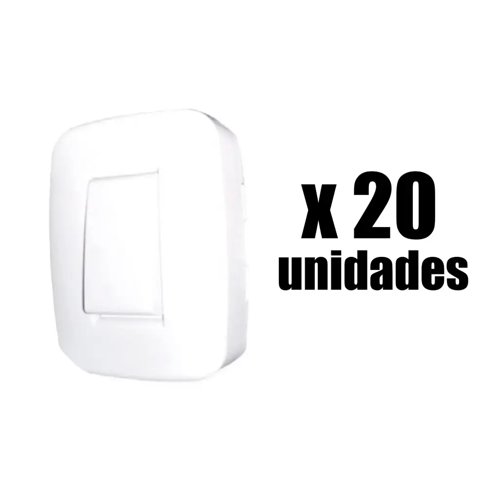 Interruptor sencillo sobreponer basic blanco Mercury x 20