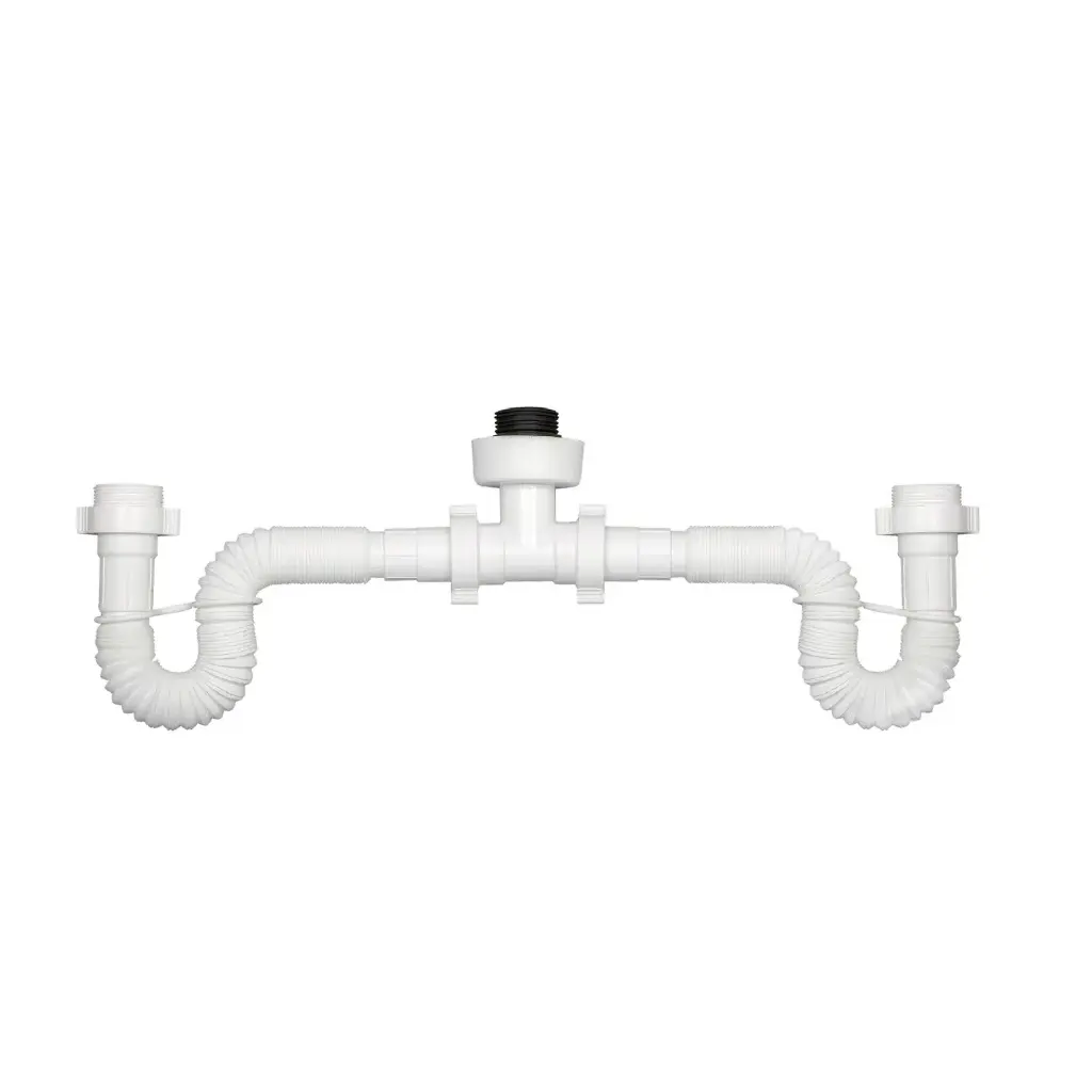 Sifón Doble Poceta Expansible Blanco Gricol