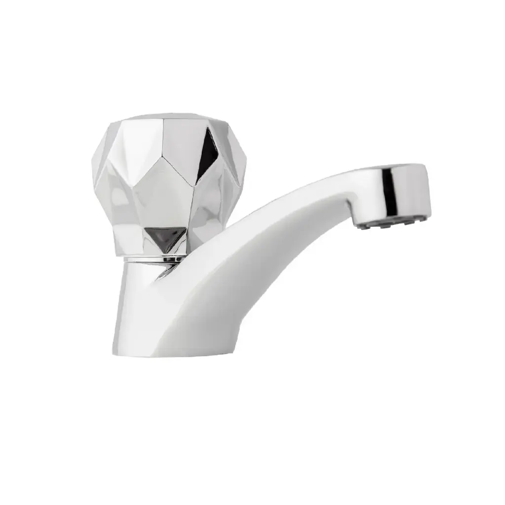 Llave Individual Lavamanos Metálica Platino Gricol