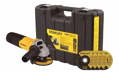 Pulidora Eléctrica 4.1/2 + 5 Discos Stanley