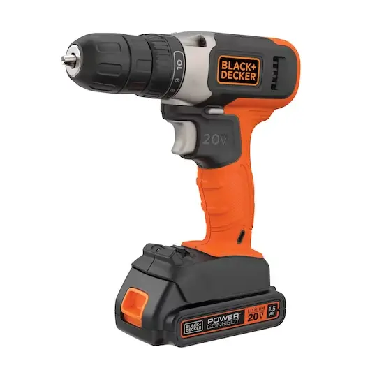 Taladro inalámbrico atornillador 3/8 20v + batería y cargador Black & Decker
