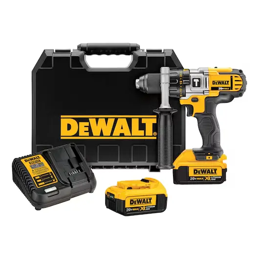Taladro Inalámbrico Percutor XR 20v 1/2 + 2 Baterías XR Max y Cargador Dewalt