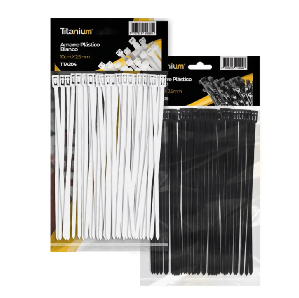 Amarre Plastico Titanium x 100u