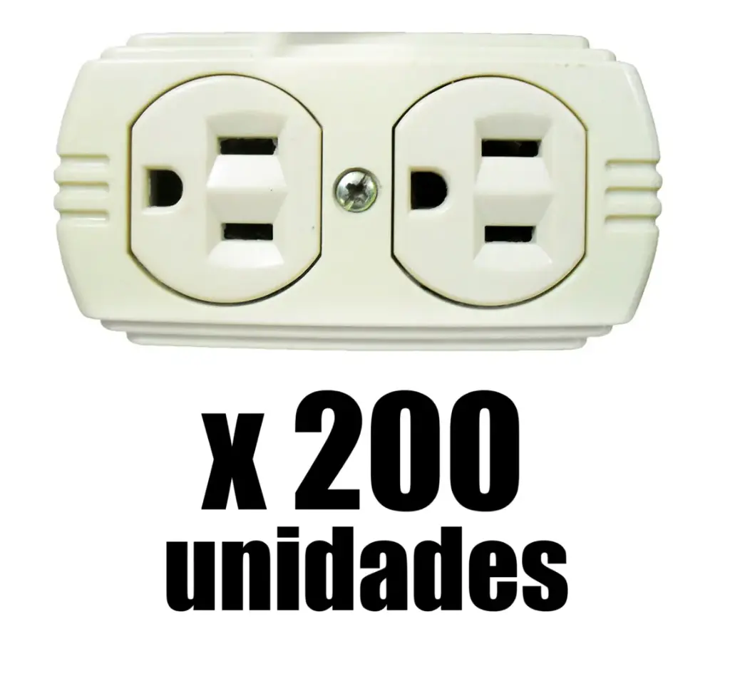 Toma Doble Sobreponer Beige Uduke HT20523 x 200u