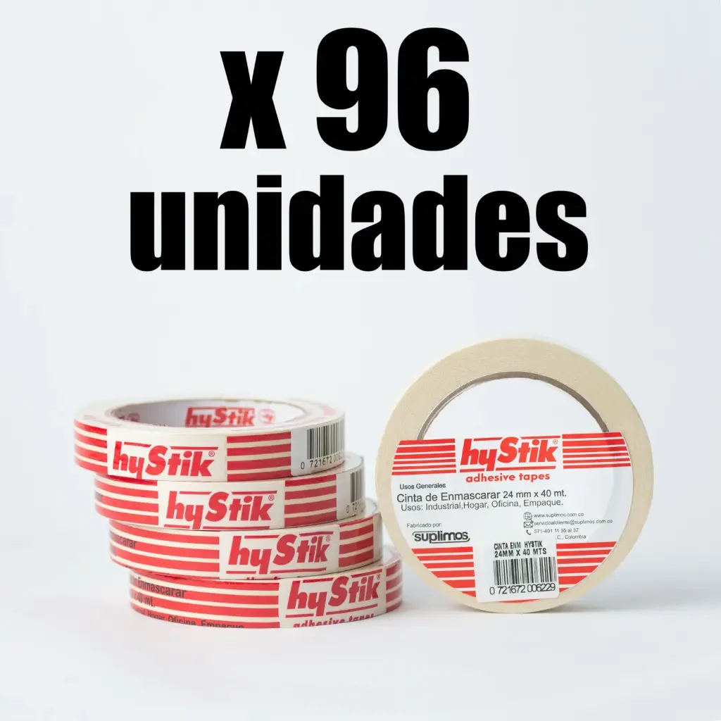 Cinta Enmascarar 3/4x40m Hystik  x 96u