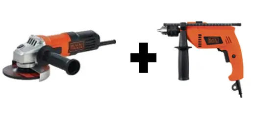 Combo pulidora G650-B3 + Taladro BED713650-B3 Black & Decker