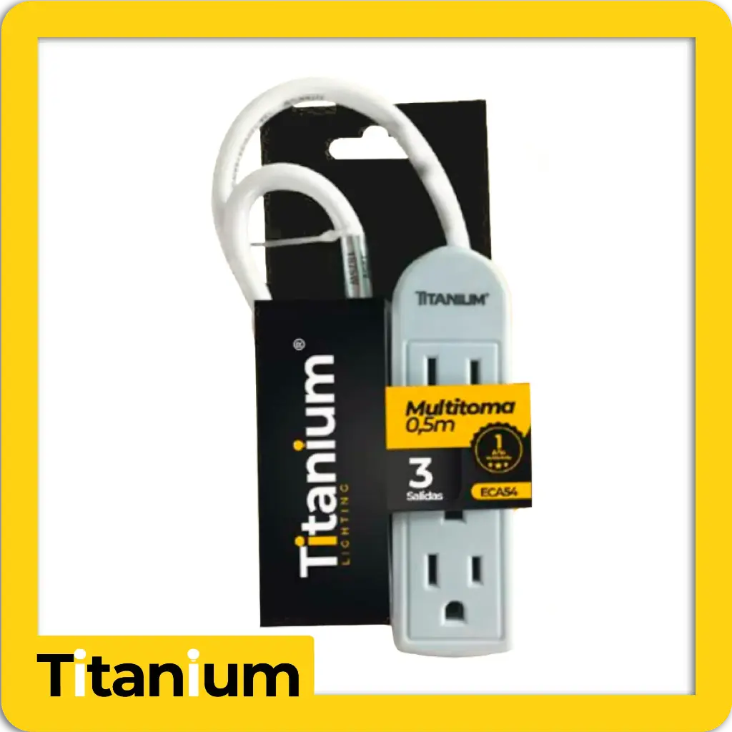 Multitoma 3 Salidas 0.5m Cable Titanium
