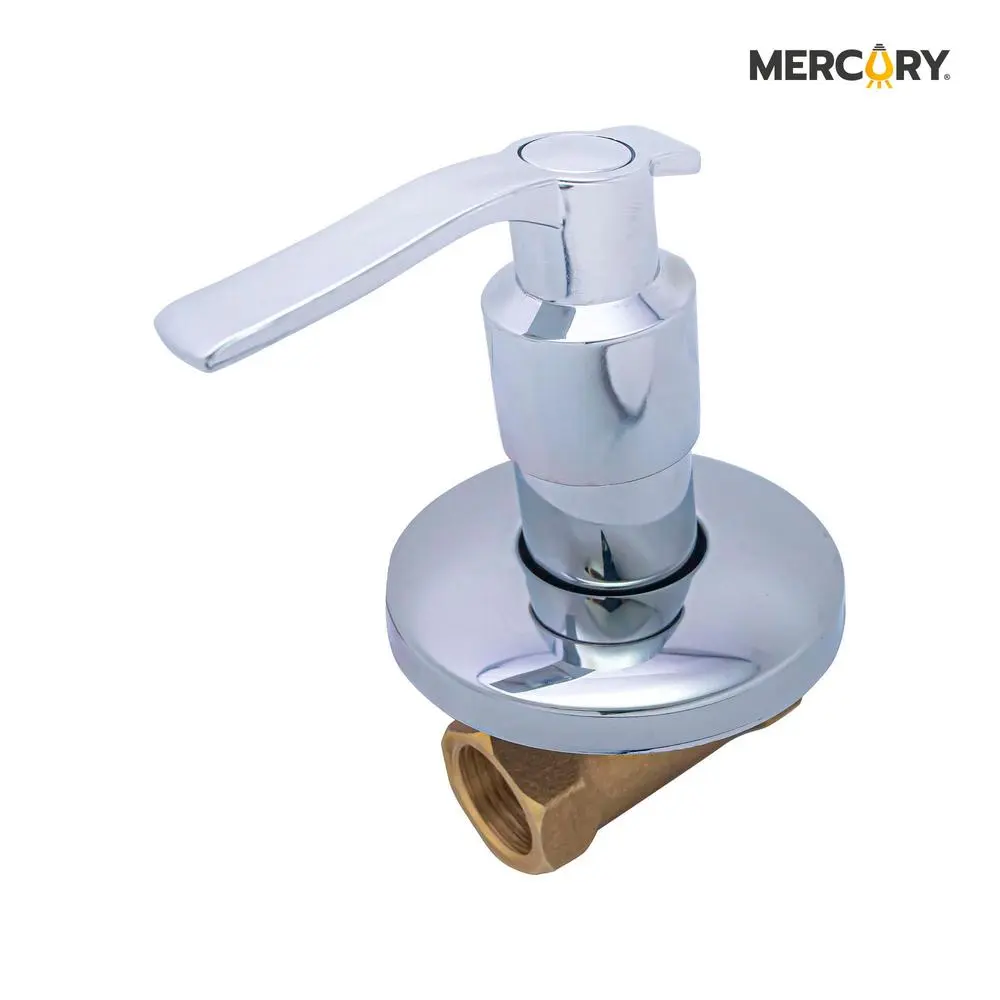 Registro De Ducha Medio Paso Manija Plateado Mercury
