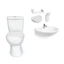 Combo Sanitario Porcelana Urban Sin Pedestal Blanco Roma