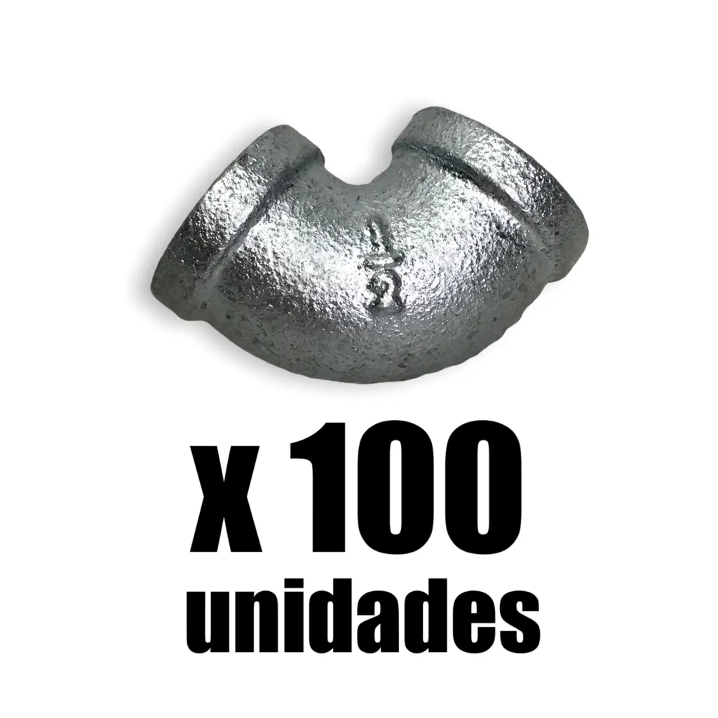 Codo Galvanizado 90° Eco 1/2 x 100u