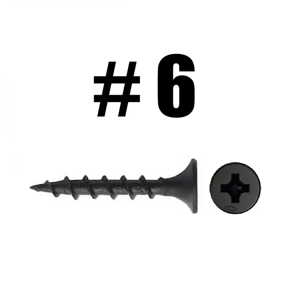 Tornillo Drywall Negro #6