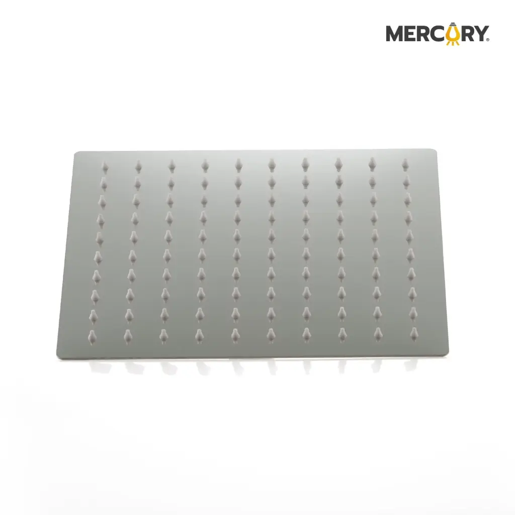 Ducha Regadera Cuadrada Acero Inoxidable De Lujo Mercury