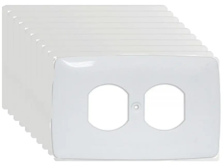 Tapa Plastica 2x4 Toma Doble ST Induma x 10u