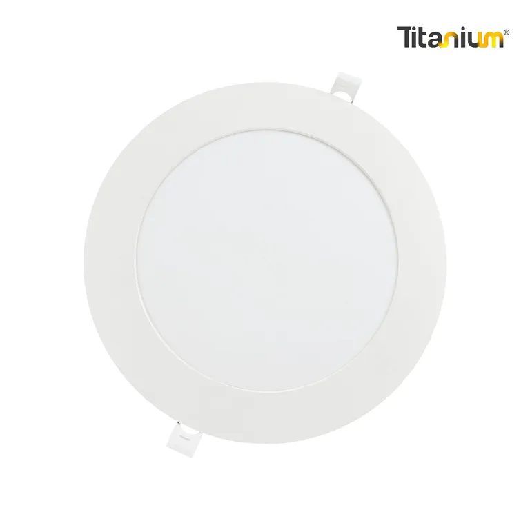 Panel Led Incrustar Redondo Backlight 6500K Titanium