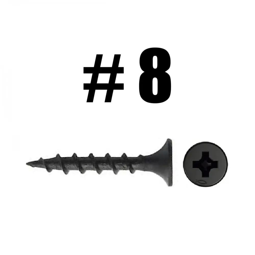 Tornillo Drywall Negro #8