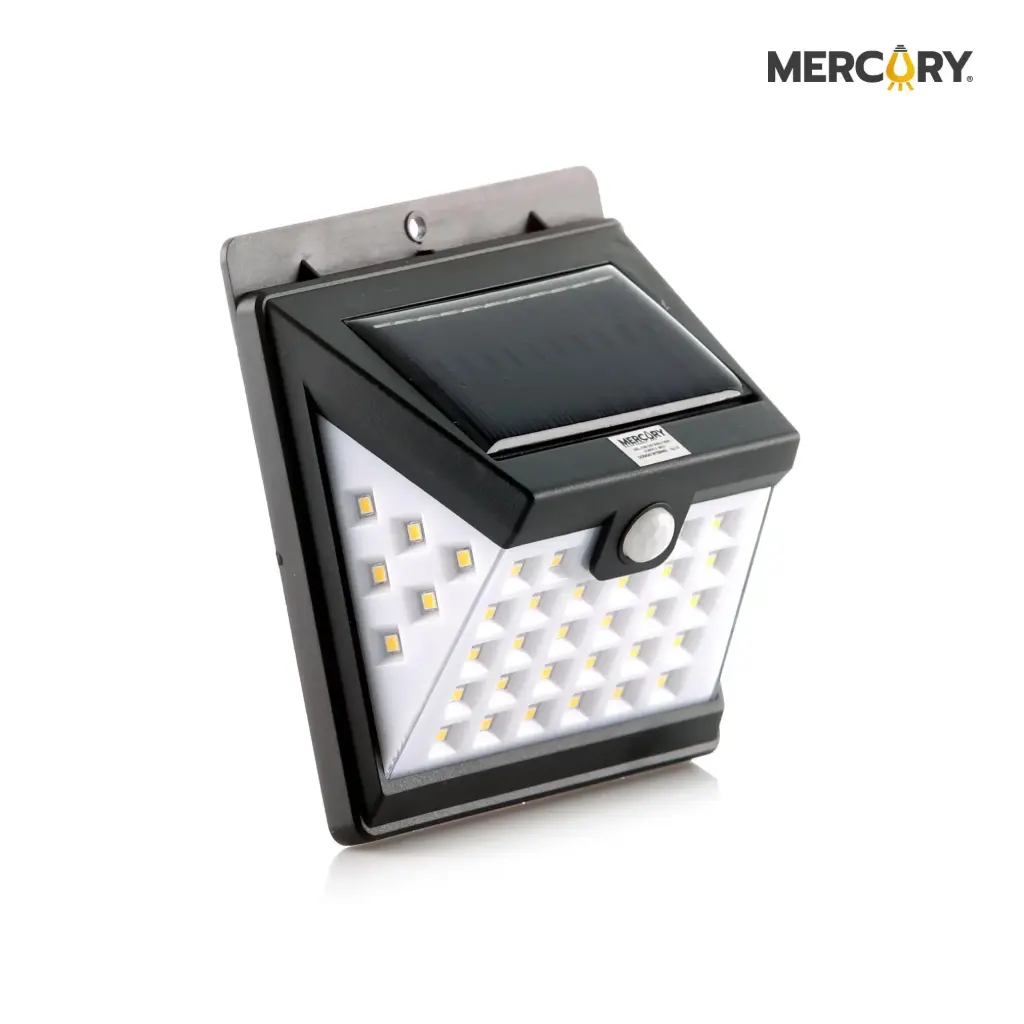 Aplique Pared Solar Led 2w Ip44 Con Sensor Mercury