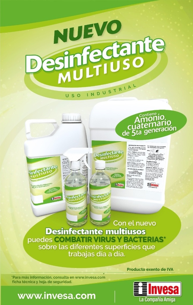 AMONIO CUATERNARIO 5TA GENERACION 4LT INVESA