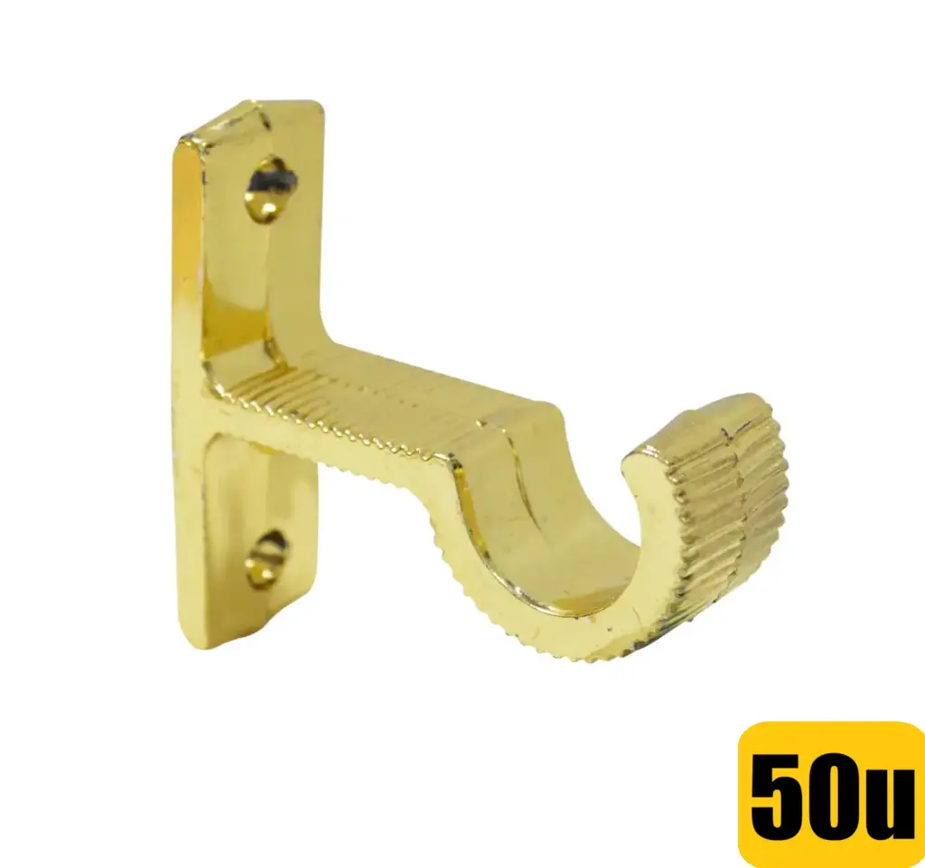 Soporte Cortinero Muro Dorado Lej x 50 Und