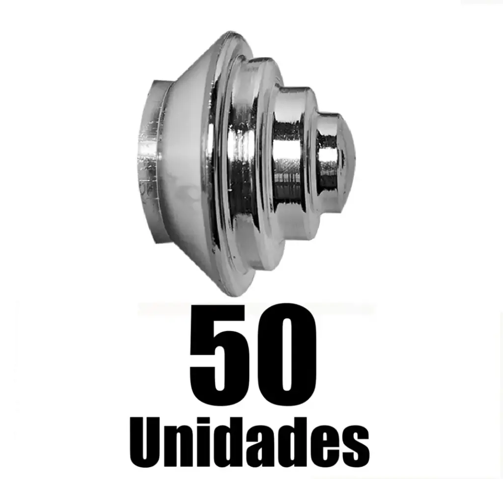 Terminal Cortinero Cromado Lej x 50u