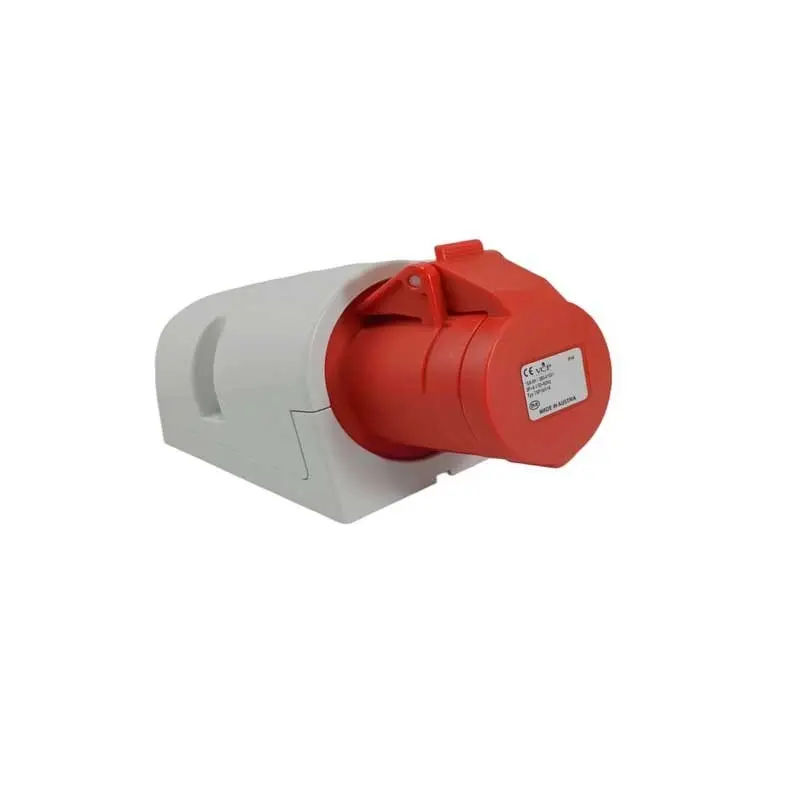 Toma corriente electrico industrial sobreponer 3P+ Tierra 32a 440v