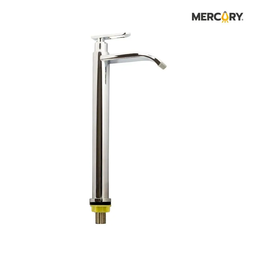 Llave Lavamanos Acero Inoxidable Cromado Poste Alto Tipo Cascada Mercury