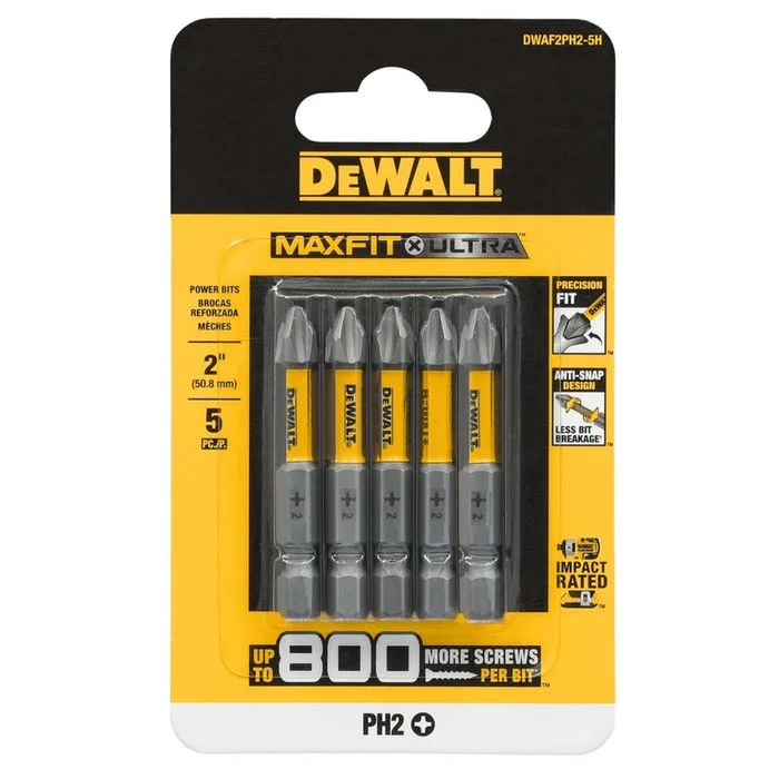 Puntas para taladro estría #2 Ultra Maxfit Dewalt