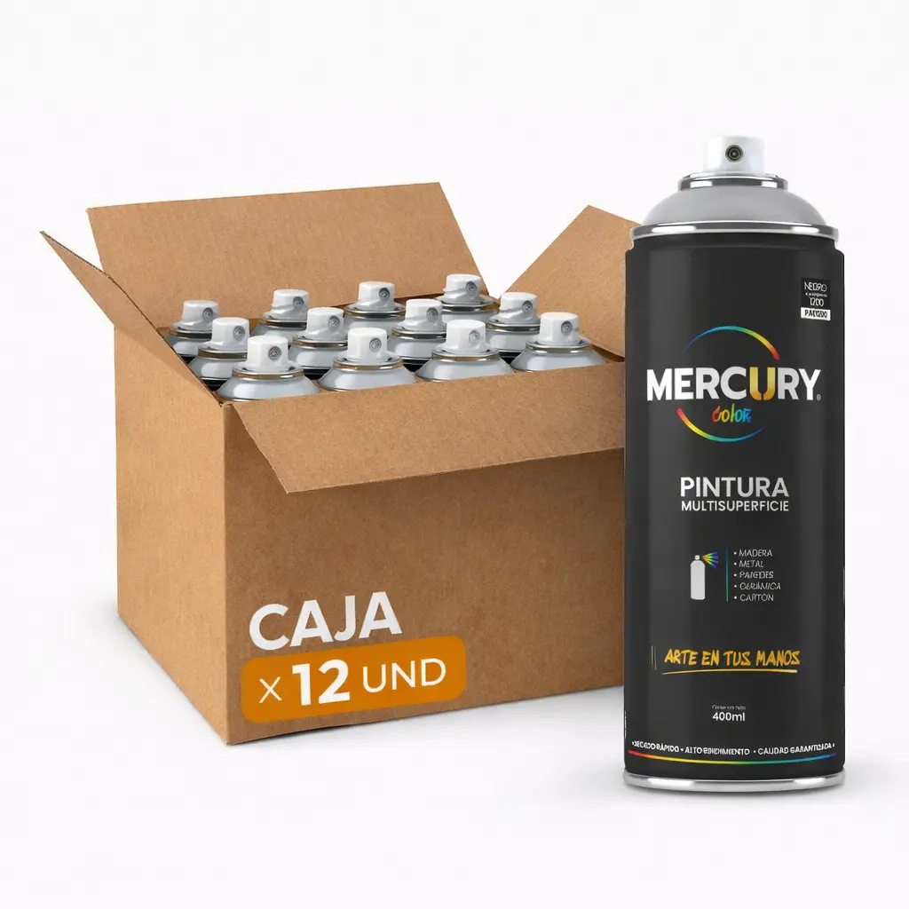 Pintura Aerosol 400ml Mercury Caja