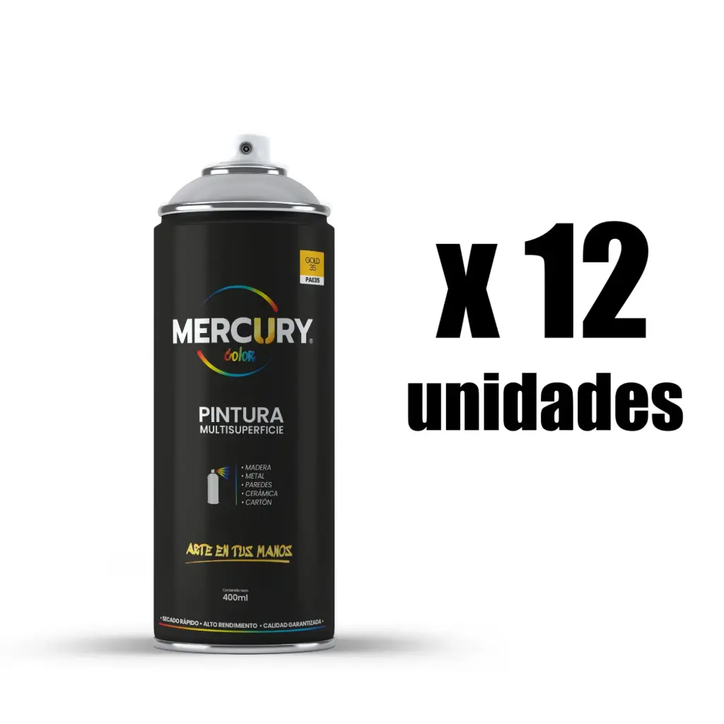 Pintura Aerosol 400ml Mercury x 12u