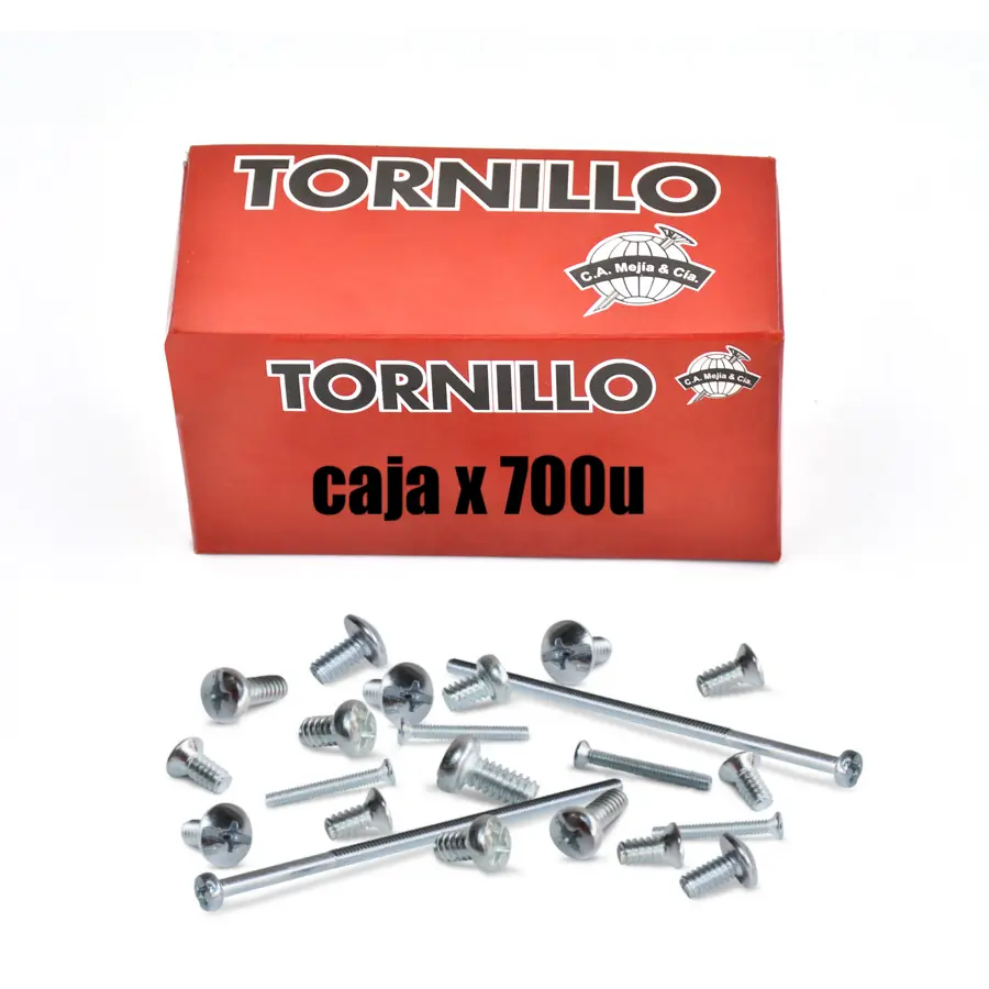 Tornillo Estufa Redonda Mixt. 1/8" x Caja