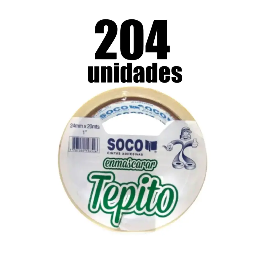 Cinta Enmascarar Tepito 18mmx20m x 204u