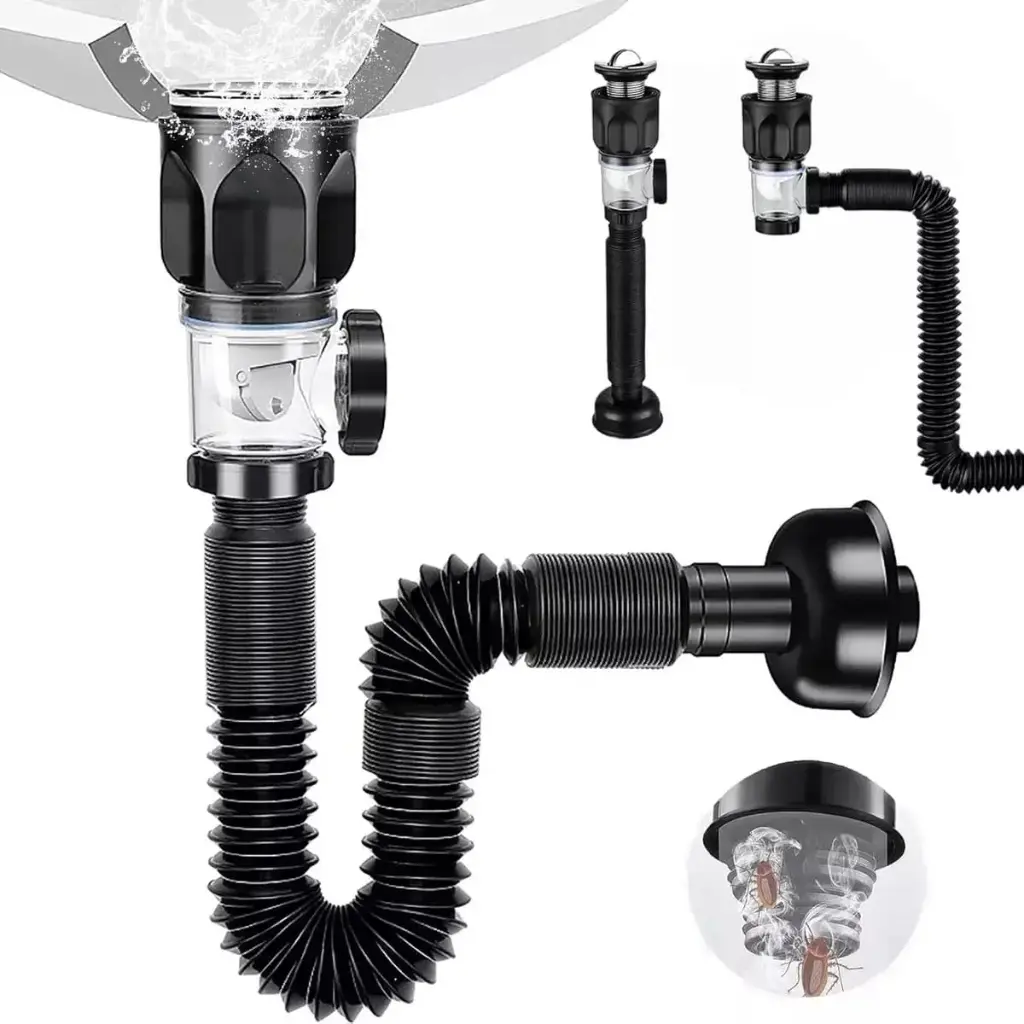 Sifon Flexible Negro Antiolor Ferreintegral