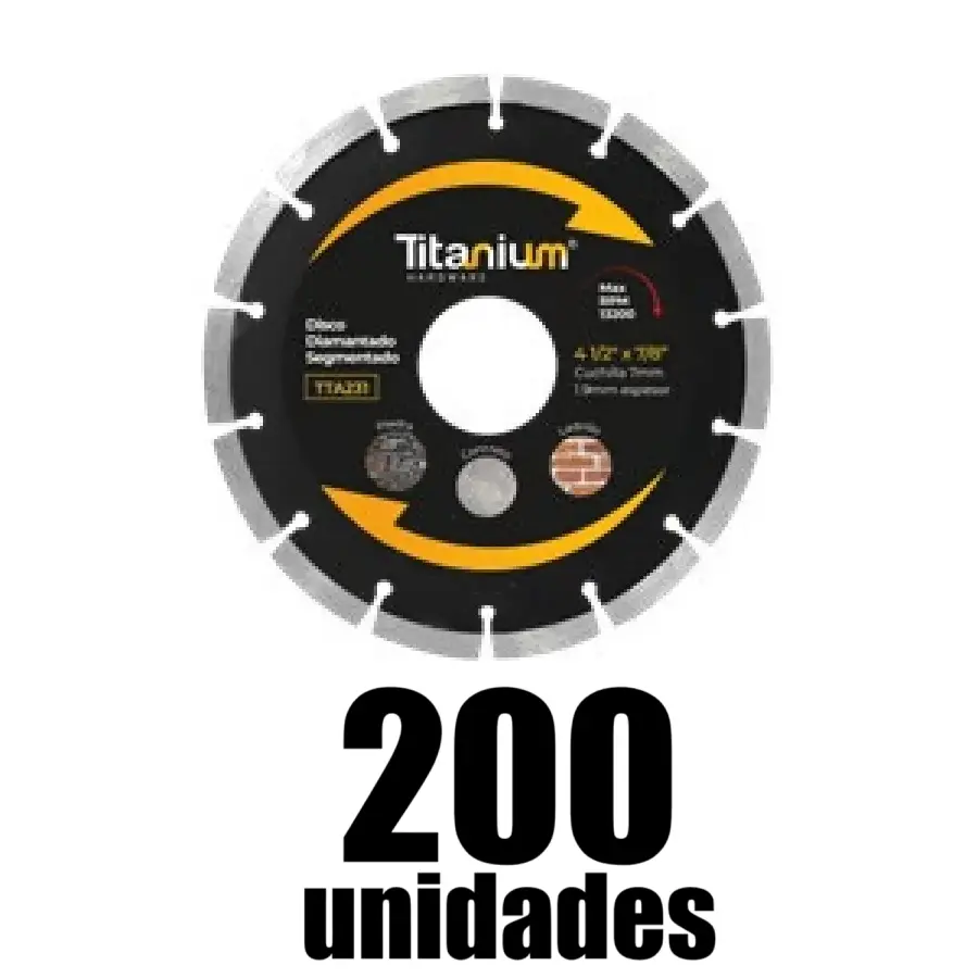 Disco Diamantado Segmentado Titanium x Caja