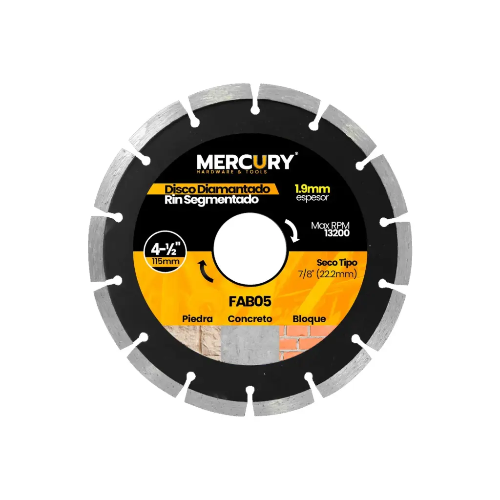 Disco Diamantado Segmentado 7mm Mercury