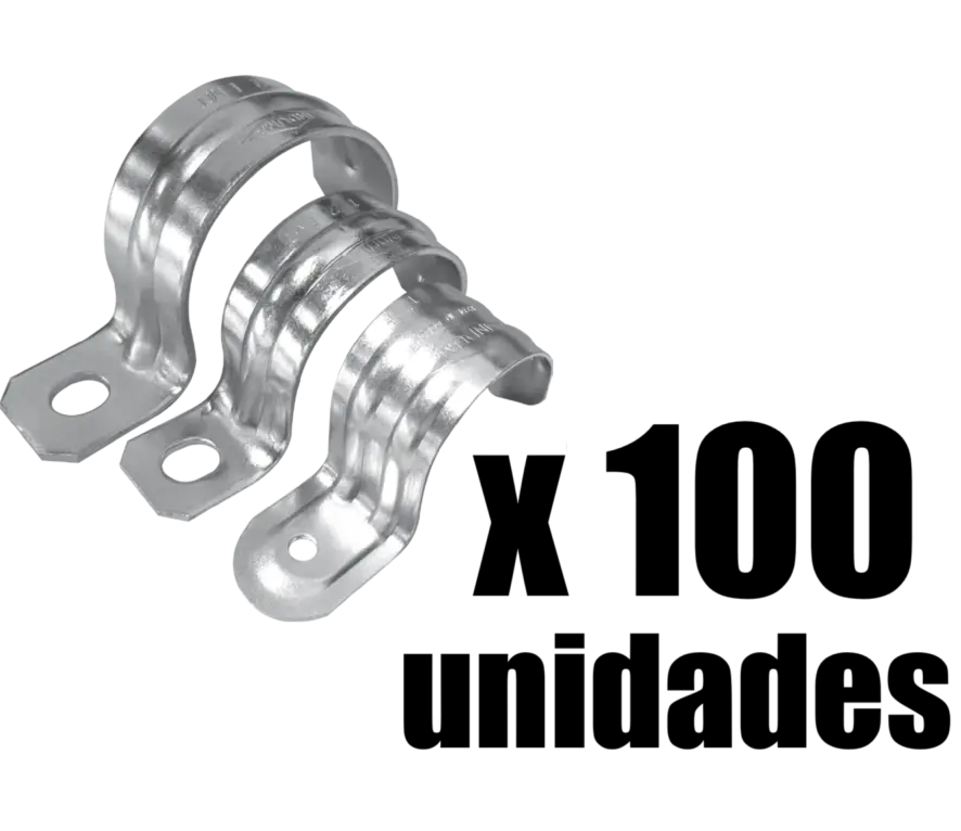 Grapa Tubo Galvanizada Sencilla Induma x 100 Und