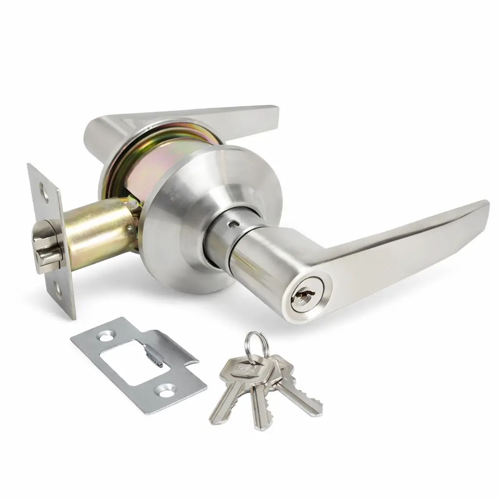 Cerrradura Manija Recta Baru Niquel Satin Feh