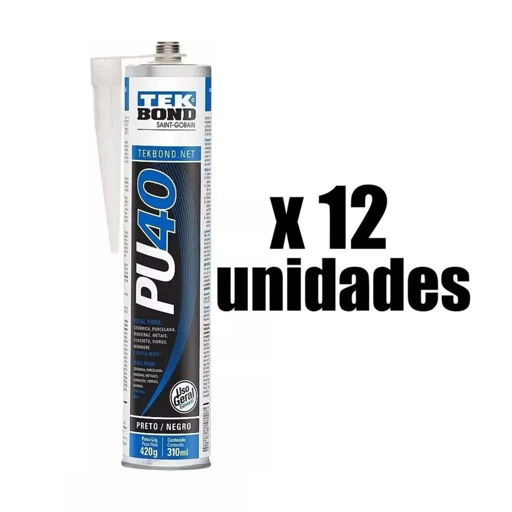 Sellador Poliuretano PU40 310ml TekBond x 12 Und