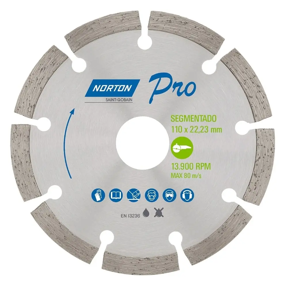 Disco Diamantado Segmentado Norton Pro