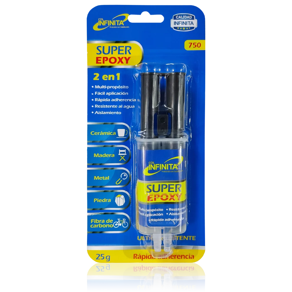 Super Epoxy 2 componentes 25g Infinita Translucido